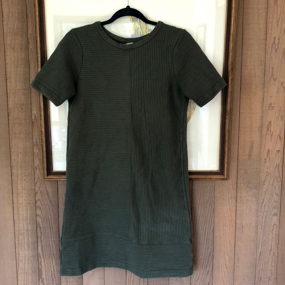 Boden Green Ribbed Dress